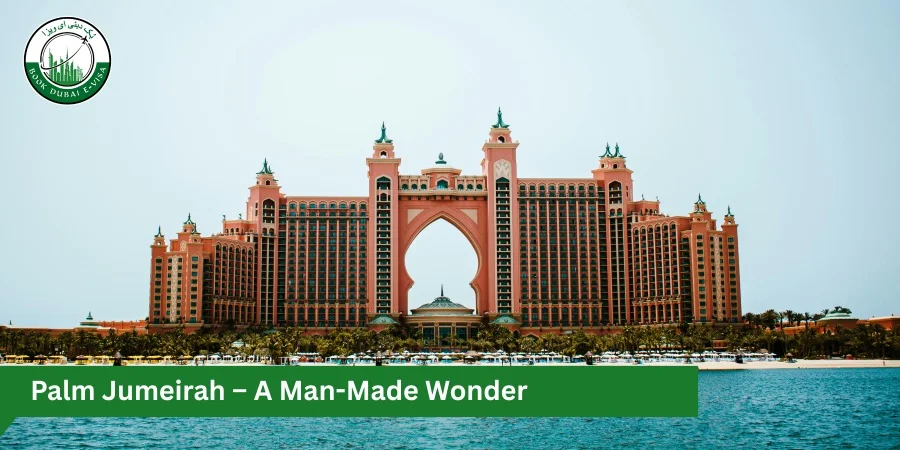 Palm Jumeirah in Dubai featuring Atlantis The Palm and modern skyline